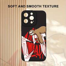 Un estuche de teléfono móvil creativo e interesante con patrón de perezoso CT para IPHONE 17 16 15 14 13 12 11 XS XR X 7 8 Plus Pro Max Mini - Negro - Ver 2