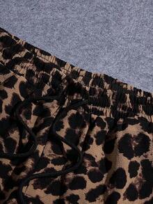 Men's Boho Paisley Print Drawstring Waist Summer Shorts With Pocket - Brown Leopard - View 7