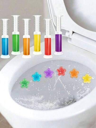 OUHOE 10/1pc Multi-Purpose Toilet Cleaner, Floral Pattern, Suitable For Cleaning Bathroom Surfaces Including Toilet Bowl, Odor And Stain Removal. An Excellent Gift For Family And Friends, Especially For Holidays And New Year (Random Shipment Of Old And New Versions)