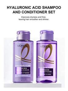 L'Oreal Hyaluronic Acid Shampoo And Conditioner Set , Water Plump Collection For Hydrated Scalp And Weightless Softness - Golden Purple - View 3