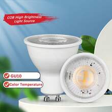 CANMEIJIA 3个/4个GU10灯座，兼容GU10 LED灯泡，电压85V-265V，暖白光、冷白光、中性白光、三色温可调，聚焦照明，光线柔和均匀，带来舒适的视觉体验，即插即用，安装更换简便，散热高效，适用于家庭和商业场所。 - LED燈泡GU10燈座 - 查看 4