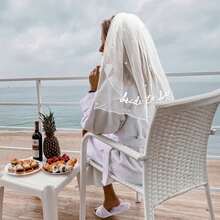 1pc Bride-To-Be Ribbon Veil, Bachelorette Party Accessory, Bridal Shower Decor, Engagement Gift