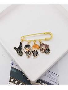 8pcs Classic Cartoon Character Hermione Granger Cute Brooch Pins, Suitable For Clothes, Backpacks, Parties, Holidays, Great Gift - Multicolor - View 10
