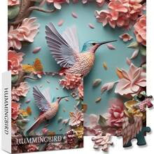 Tranh ghép hình nghệ thuật giấy xoắn dành cho người lớn, 1000 mảnh - Kích thước lớn, hình vuông, bìa cứng màu trắng 60.6cm/23.86inch, trò chơi ghép hình đầy thử thách dành cho người đam mê, trang trí nhà cửa và quà tặng đồ chơi lý tưởng cho Giáng sinh/Năm mới/Sinh nhật/Các buổi họp mặt gia đình, với chủ đề Chim hồng hạc, Chim ruồi, Hoa, Bướm, Hổ, Giá sách. - Nhiều màu - Xem 7