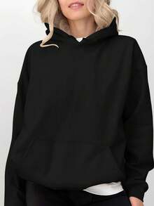 Fashionable Hooded Sweatshirt With A Casual Style,Creative Printed Long-Sleeved Hooded Swear,With Drawstrings,Soft And Versatile For Autumn And Winter. - Default - View 2