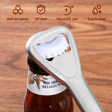 Abridor de tapa Manual y Herramienta para Abrir Botellas,Ajustable para Manos Débiles, Nuevo Abrelatas Multifuncional 2 en 1 de Acero Inoxidable 2025 para Personas Mayores con Artritis (2) - 1 - Ver 6