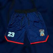 Summer Loose Pocket Drawstring Knot Sports Daily - Navy Blue - View 4