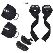 1 Set Fitness Dumbbell Weightlifting Silicone Palm,Fitness Ankle Strap For Leg,Weightlifting Wrist Straps, Gym Fitness Lifting Strap Wrist Support Sports Grip Band,Ankle Buckle Wristbands Training Set - Multicolor - View 11