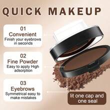 QIUFSSE Eyebrow Seal Stamp Powder WithEyebrow Stamp Stencil Kit For Women With Eyebrow Pomade And Eyebrow Stamp Stencil Kit For Women With Eyebrow Pomade, Waterproof Eyebrow Pencil, Eyebrow Stencils, Eyebrow Razor, Eyebrow Brush, Brow Pomade Eyebrow Pen Set For Eyebrows Makeup-Dark Brown, Perfect Gift For Women, Suitable For Easter, Mother's Day , Waterproof Eyebrow Pencil, Eyebrow Stencils, Eyebrow Razor, Eyebrow Brush, Brow Pomade Eyebrow Pen Set For Eyebrows Makeup-Dark Brown, Perfect Gift For Women, Suitable For Easter, Mother's Day - Waterproof 3 Seconds Eye Make Up Nature Coloring Kit  - Creates Natural Looking Brows For Makeup Beginners - Lazy Stamp Brow Powder kit- 06# Dark Brown - 查看 5