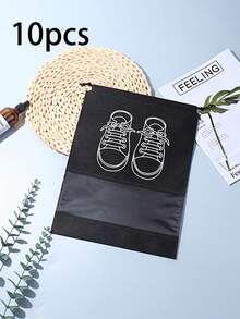 Túi đựng giày (1 cái/10 cái/20 cái), cần thiết cho du lịch, cất giữ đồ dùng tại nhà và chuẩn bị cho năm học mới - Túi dây rút bằng vải không dệt thoáng khí, chống ố vàng, hoàn hảo để cất trong tủ quần áo, ký túc xá, phòng tập thể dục - Món quà lý tưởng cho người đi du lịch. Túi đựng giày dây rút, túi bảo vệ giày, túi chống bụi di động dành cho nam và nữ, đồ dùng cần thiết khi đi du lịch, đồ dùng cần thiết khi đi nghỉ mát, đồ dùng du lịch. - Nhiều màu - Xem 13