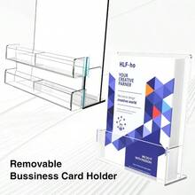 Brochure Holder 8.5x11 Inch Acrylic Literature Holders Clear Flyer Display Stand With Business Card Slot Pamphlet Holder Multi Purpose Organizer For Office Lobby Hotels Trade Shows 2 Pack - Thông thoáng - Xem 4