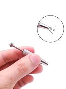 1 pezzo Pinzetta a 4 artigli per gioielli, morsetto per sfere di piercing in acciaio inossidabile, pinzetta a 4 artigli adatta per piccole parti, raccoglitore di perle applicabile per chip di circuiti integrati, componenti elettronici, supporto per unghie - Multicolore - Visualizzare 5