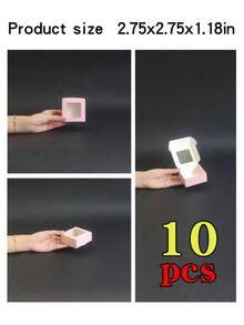 5/10/30 hộp quà nhỏ màu trắng có cửa sổ trong suốt, đựng đồ trang sức, xà phòng, hộp kẹo, bao bì các tông đựng đồ thủ công, hộp phẳng trang trí số lượng lớn, thích hợp làm quà tặng, đồ thủ công, quà tặng, tiệc cưới, tiệc chia tay thời con gái - Hồng - Xem 12
