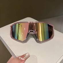 1 Pair Of Fashionable And Colorful Goggles, Cycling Goggles, Adult Outdoor Sports Goggles, Outdoor Hiking Goggles, Running Goggles, Marathon Goggles, Windproof Climbing Goggles, Outdoor Off-Road Cycling Goggles, Travel Vacation Goggles - Multicolor - View 3