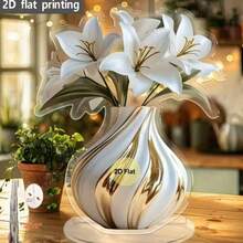 1pc Art Deco Inspired Acrylic Mosque Tabletop Decor, 2D Flat Craft, Multipurpose Home Decoration, No Electricity Or Battery Needed, Ideal Ramadan Eid Al-Fitr Gift - Multicolor - View 6