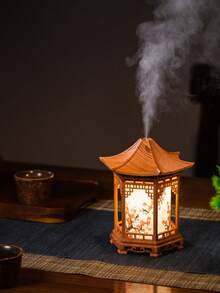 Chinese Pavilion Humidifier With Ultrasonic Mist System - USB-Powered Air Moisturizer, Modern Asian Decorative Night Light For Home, Office, Or Meditation Room - Elegant Tabletop Or Floor-Standing Design, Office Humidifier, Stylish Night Light - 彩色 - 查看 6