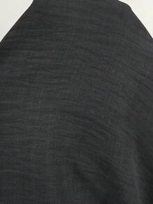 男士大码休闲基础款纽扣轻薄短袖衬衫 - 黑色 - 查看 4