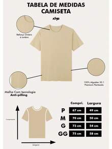 Conjunto Camiseta Bermuda Masculina Lançamento Happy 2026 Sofisticado Moderno Em Algodão Nobre - Marrom - Visão 2