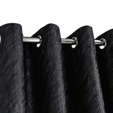 cortinas de tela Color Negra de alta durabilidad de 140cm*225cm - Negro - Ver 4