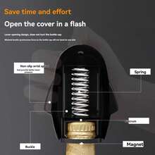 1pc New Penguin Bottle Opener Cartoon Portable Can Opener Beer And Beverage Bottle Opener Home Creative Lid Opener - Black and White - View 5