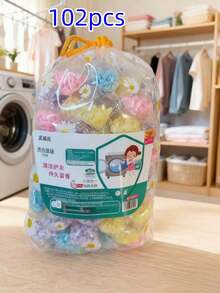 100/200pcs/300pcs Pack Fragrant Beads, Long-Lasting Fabric Softener, Clothes Freshener Beads, Laundry Fragrance Beads, Removes Odors, Laundry Care Cleaning Supplies, Cleaning Tools, Apartment Essentials, Modern Stain Remover (Weight May Vary Slightly, Based On Net Content, ±3 Beads Per Pack) - Multicolor - View 3