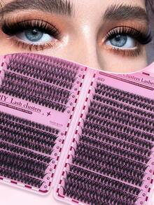 640pcs Eyelash Extension Kit - DIY Eyelash Book, Includes False Lashes, Glue, Makeup Remover, Tweezers And Brush, Easy For Professionals And Beginners, Convenient For Home Use. Eyelash Extension Starter Kit: Includes False Lashes, Glue, Makeup Remover And Tools, Allowing You To Easily Extend Lashes At Home Like A Professional. Professional Home Eyelash Extension Set.