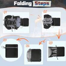 40L Foldable Backpack, Unisex Waterproof Lightweight Packable Hiking Backpack For Travel, Trekking, Camping And Outdoor Activities, Large Capacity Black