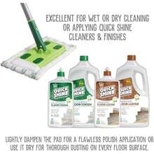 Quick Shine - Kit de limpieza para superficies duras y pulimento con 1 almohadilla reutilizable, madera dura, tablón de vinilo de lujo, azulejos y laminado, uso húmedo y seco, perfecto para(Mop with 1 Refill Pad) - Multicolor - Ver 6