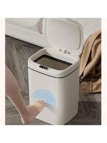 11L/15L Automatic Sensor Trash Can – Battery Operated (2 Batteries), Touchless Waterproof Bin With Lid,11L/15L Smart Sensor Trash Can – 2-Battery Powered, Touchless Waterproof Kitchen Bathroom Bin,11L/15L Battery Operated Sensor Trash Can, 2-Battery Sensor Bin, Touchless Battery Powered Trash Can, Waterproof Automatic Trash Can, Cordless Sensor Trash Can, Home Battery Operated Bin, Kitchen Bathroom Sensor Trash Can, Dual Capacity Battery Bin, 2pcs Battery Trash Can, Touchless Waterproof Bin, Odor-Sealing Battery Trash Can, Compact Sensor Bin, Family Size Automatic Trash Can, Cordless Home Wastebasket, Battery Powered Hygiene Bin, Replaceable Battery Trash Can, Multi-Room Sensor Trash Can, Easy-Install Battery Bin, No-Charge Sensor Trash Can, Durable Battery Operated Wastebasket - 白色15L - 查看 4