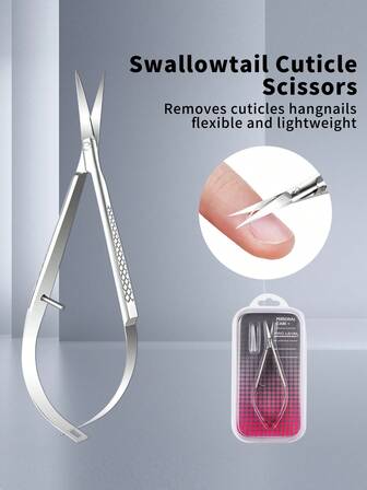 Alicates para cutículas de estilo ruso con forma de cola de golondrina, tijeras para cutículas de uñas afiladas, cortaúñas de alta precisión, removedor de piel muerta, cortador de cutículas, herramienta de manicura y arte de uñas