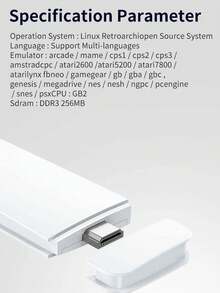 1 Set Home Game Console, 2025 New Arcade Style Gamepad Game Console With 30,000 Games, Connect To TV Box, Retro NES Style Cartridge, Nostalgic Joystick Dual Player Battle Simulator Game Box - Multicolor - View 6