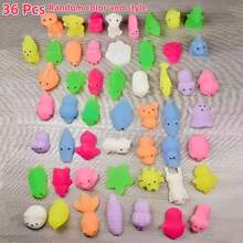 6/12/24/36个麻糬软萌玩具套装 - 柔软可爱，是派对礼物、课堂奖励、复活节彩蛋填充物、儿童解压玩具、捏捏乐、迷你解压软萌玩具以及圣诞礼物的理想之选 - 款式颜色随机 - 彩色 - 查看 16