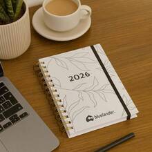 Agenda 2026, Escolar, Organizador, Planeador, Planificador, Calendario, con Pestaas, Diario, Semanal, Mensual, Diseo de Espiral, Papel de Alta Calidad, A5, 21*16, 304 Pginas Blanco - Blanco + 2026 - Ver 8