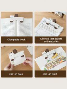 Puppy Shape Plastic Book Clip Cartoon Reading Auxiliary Fixed Book Clip Bookmark Creative Design Practical Bookstore Note Clip - one-size - View 3