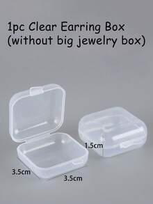 Hộp đựng trang sức nhỏ gọn, hộp trang sức du lịch mini có khóa kéo dùng để đựng bông tai, nhẫn, dây chuyền, mặt dây chuyền, đồng hồ, son môi và các loại trang sức nhỏ khác, phụ kiện du lịch, quà tặng cho phù dâu, hộp trang sức mini du lịch cho bé gái/phụ nữ, trang trí phòng. - Nhiều màu - Xem 12