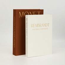 精美装饰书——两件套亚麻布盒，提升您的咖啡桌、书架或壁炉台装饰——美观的仿书造型，适用于现代家居装饰、照片收纳、纪念品盒或珠宝盒。