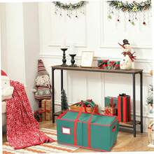 Christmas Bauble Storage Box, Christmas Ornament Storage With Dividers, Oxford Zippered Container With Handle, For Festive Decoration, Christmas Decoration Finisher Decoration Holder Storage Box, Decoration Ball Storage, Bag Storage, 61X30X30cm. - màu xanh lá - Xem 2