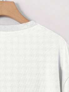 Stylish Women's T-Shirt With Birds And Hearts - New Release - 100% Cotton Loose-Fitting T-Shirt - trắng - Xem 2