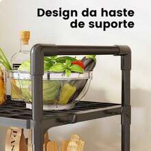 Tabletop Organizer Rack For Microwave, Organize Kitchen Condiments, Spices, Dishes, Cups - Multicolor - View 2