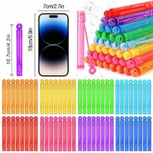 48pcs Colorful Bubble Wands (Bubble Liquid Not Included, Empty Tubes), Wedding Favors, Christmas Gifts, Suitable For Parties, Weddings, Indoor/Outdoor Activities, Bubble Parties - Multicolor - View 5