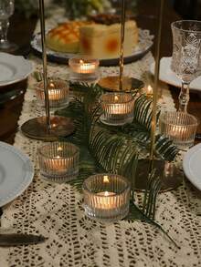 4/6/8/12/18/24/36pcs Candle Holder Set, Small Glass Tea Light Votive Candle Holders (Candles Not Included), Glass Candle Stands, Decorative Candle Holders - Candle Holder Rack, Perfect For Wedding Table Centerpieces And Holiday Party Home Decor - Multicolor - View 7