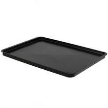 Kit 6 Bandejas Plásticas para Servir 32x23cm Preto Restaurante A4 Fast Food Coza - Preto - Visão 3