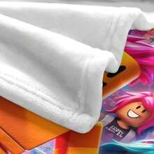 1pc Game Cartoon Print Flannel Blanket, Soft Polyester Fiber Blanket, Suitable For All Seasons, Comfortable Bed Sheets, Sofas, Camping, Travel, Office Essentials, Perfect Holiday Gifts, Couple Gifts, Multiple Sizes To Choose From, Pet Friendly Home Decoration, Party Decoration, Lightweight And Durable Design, Modern Style, Pet Owner's Choice - Multicolor - View 11