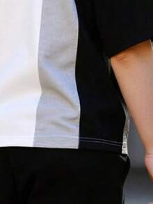 Tween Boy Cartoon Print Polo Shirt And Pants Set - White - View 5