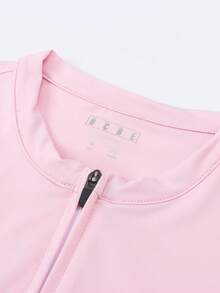 HISERWA （修身款）女士长袖骑行服 Pro Aero 修身山地公路自行车骑行服，透气速干防晒 - 尺码偏小 - 粉色 - 查看 4