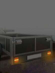 1 Luz cuadrada LED multifuncional para remolque Drag 2, luces de frenado externas intermitentes universales resistentes a impactos para camiones de servicio pesado - Multicolor - Ver 5