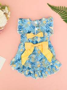 1 chiếc váy hoa nhí cho chó, phù hợp với chó nhỏ và vừa. - trái cam - Xem 11