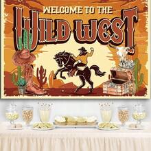 Western Backdrop Horses Birthday Western Cowboy Theme Backdrop Wild West Party Wall Decorations Western Party Photo Booth Props Supplies Decoration Supplies 71x 49 inch - inicial - Ver 4