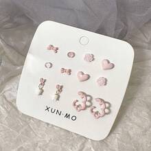 Women's Fashionable Versatile Earrings, Suitable For Daily Wear - Pink - View 3