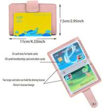 大容量多卡位卡包，96卡位长款钱包，防消磁，银行卡套，圣诞节/感恩节礼物，男女通用卡包，名片夹，信用卡套，照片卡套 - 彩色 - 查看 10